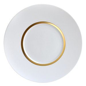 Bernardaud Limoges Cronos Gold Service Platter, $100 Retail, 12.2 inches